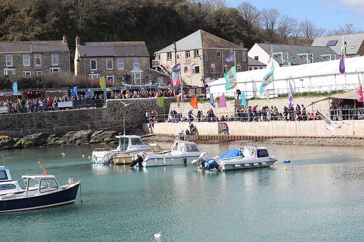 Sunny day at Porthleven Food Festival