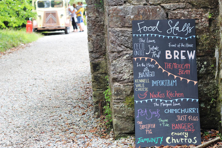 Enys Garden Food Jam signage