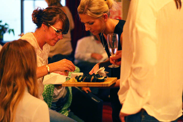 I was not the only person really enjoying the canapés